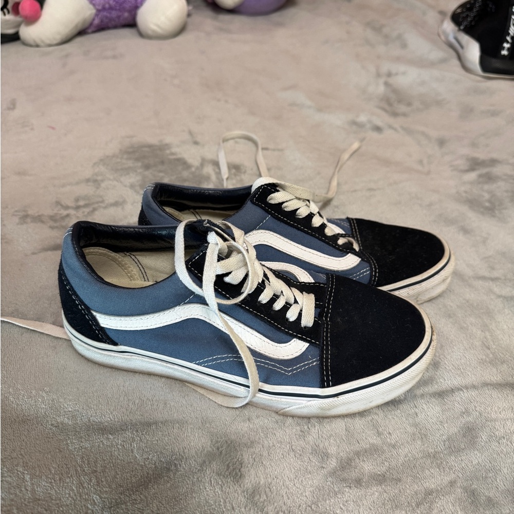 Blue and Black Sneakers with White Accents Vans Youth5.5/Men’s5.5/Women’s7